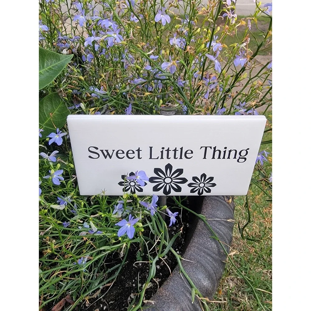 Garden Marker and Plant Sign Handmade Ceramic Tile